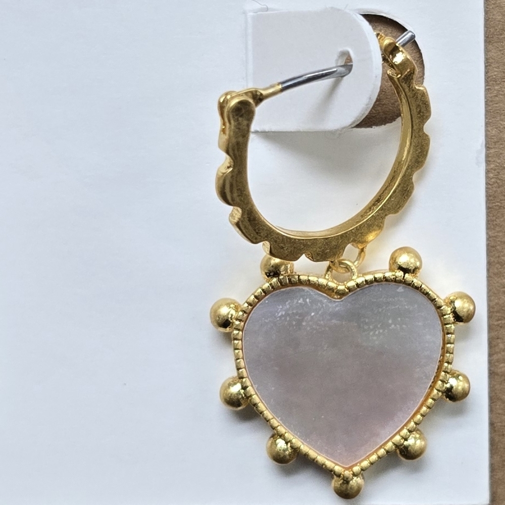 Tory Burch Heart Charm Earrings - Picture 3 of 6